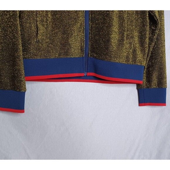 Fila Jacket Womens Small Glittery Metallic Bomber Full Zip Retro 80s Style - Picture 6 of 12